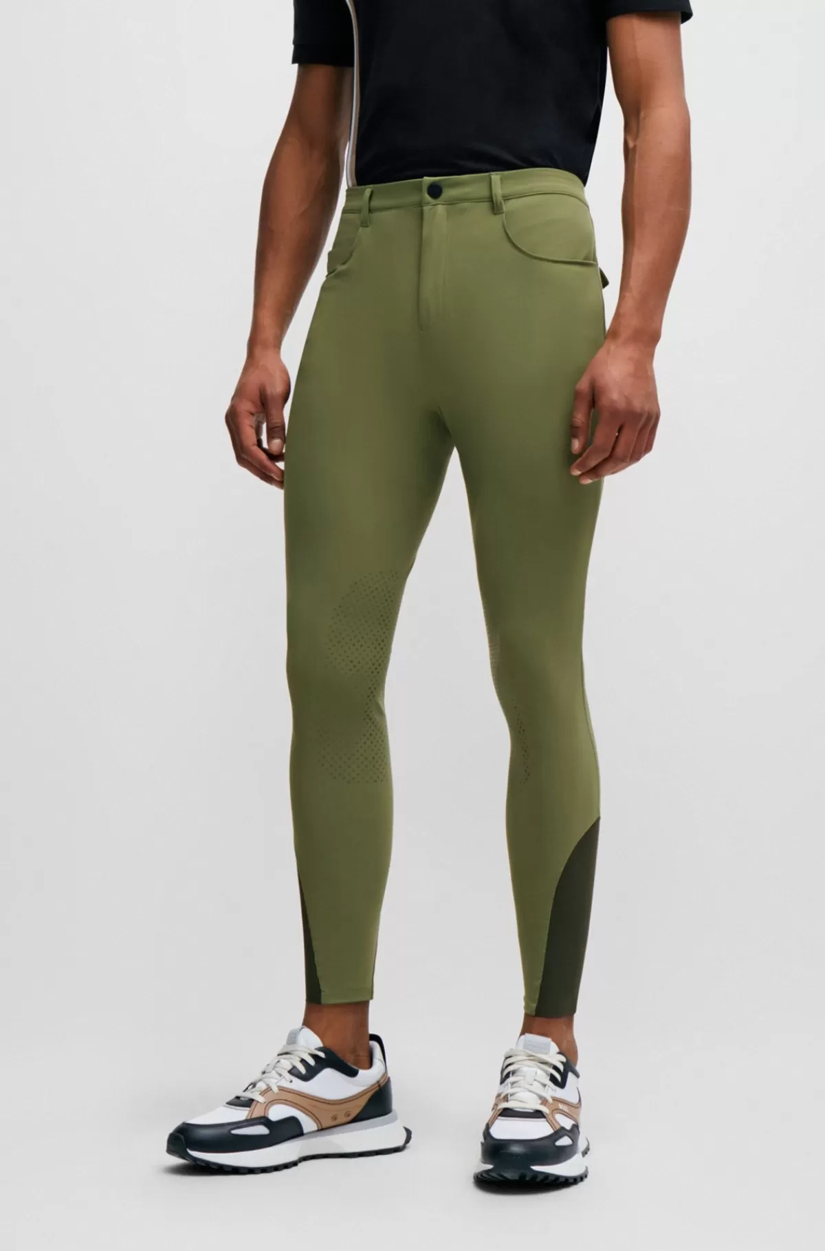 HUGO BOSS Ridebukser Til Hestesport Med Knæstøtter Lysegrøn Fashion