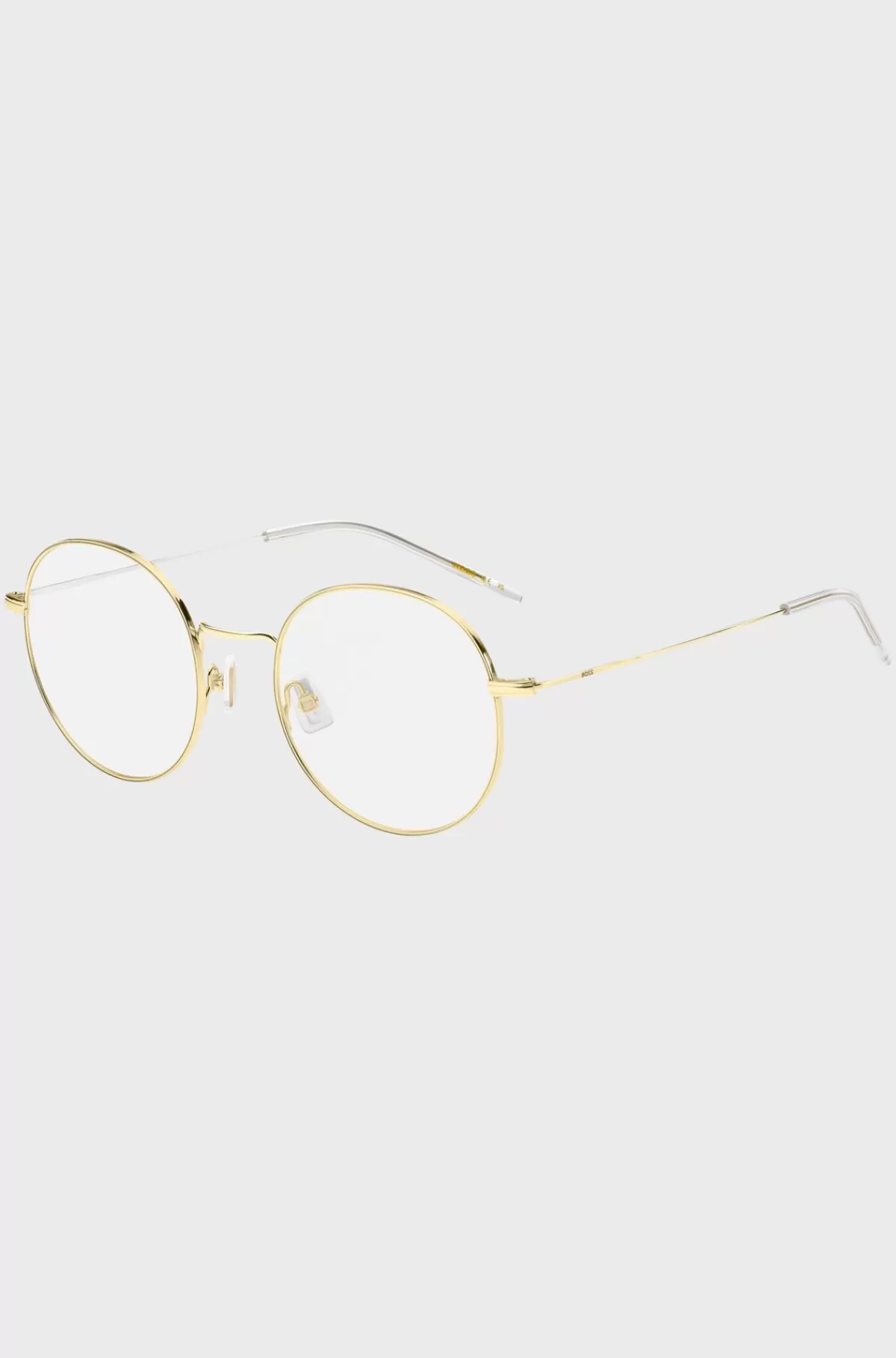 HUGO BOSS Rundt farvet Stel Med Laserlogo Til Briller Med Styrke Guld Flash Sale