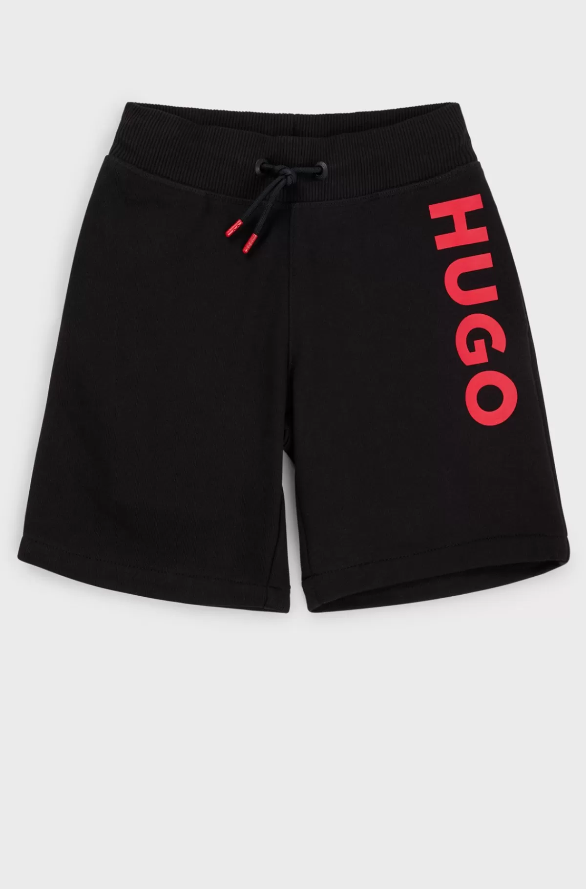 HUGO BOSS Shorts Til Børn I Bomuldsblanding Med Logoprint Sort Outlet