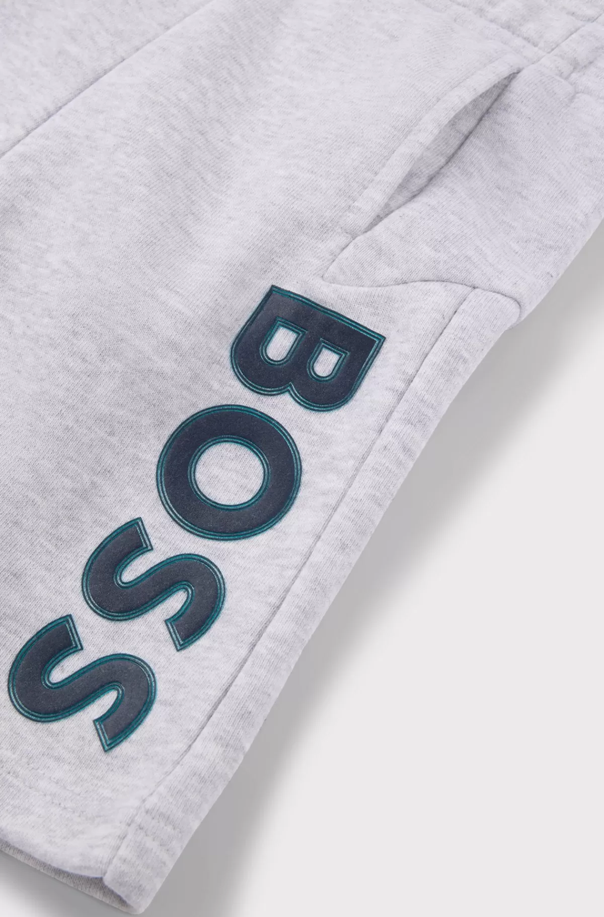HUGO BOSS Shorts Til Børn I Fleece Med HD-logoprint Lysegrå Outlet