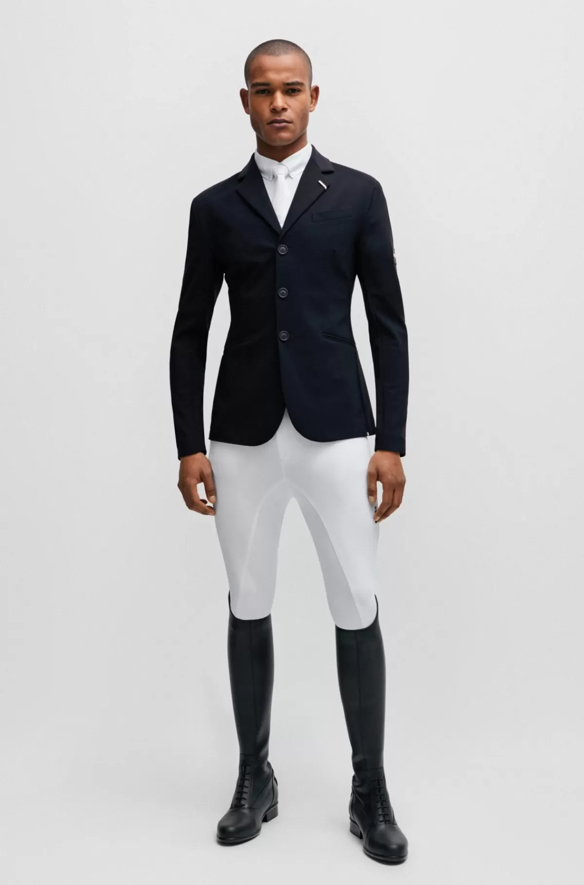 HUGO BOSS Showjakke Til Hestesport Med Logomærke Og Signaturstribe Mørkeblå Discount