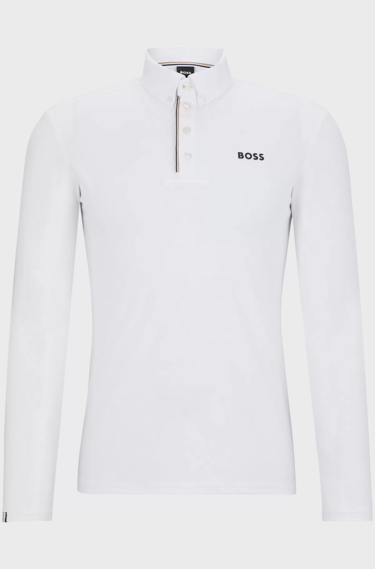 HUGO BOSS Showskjorte Til Hestesport I Med Signaturstribede Detaljer Hvid Cheap