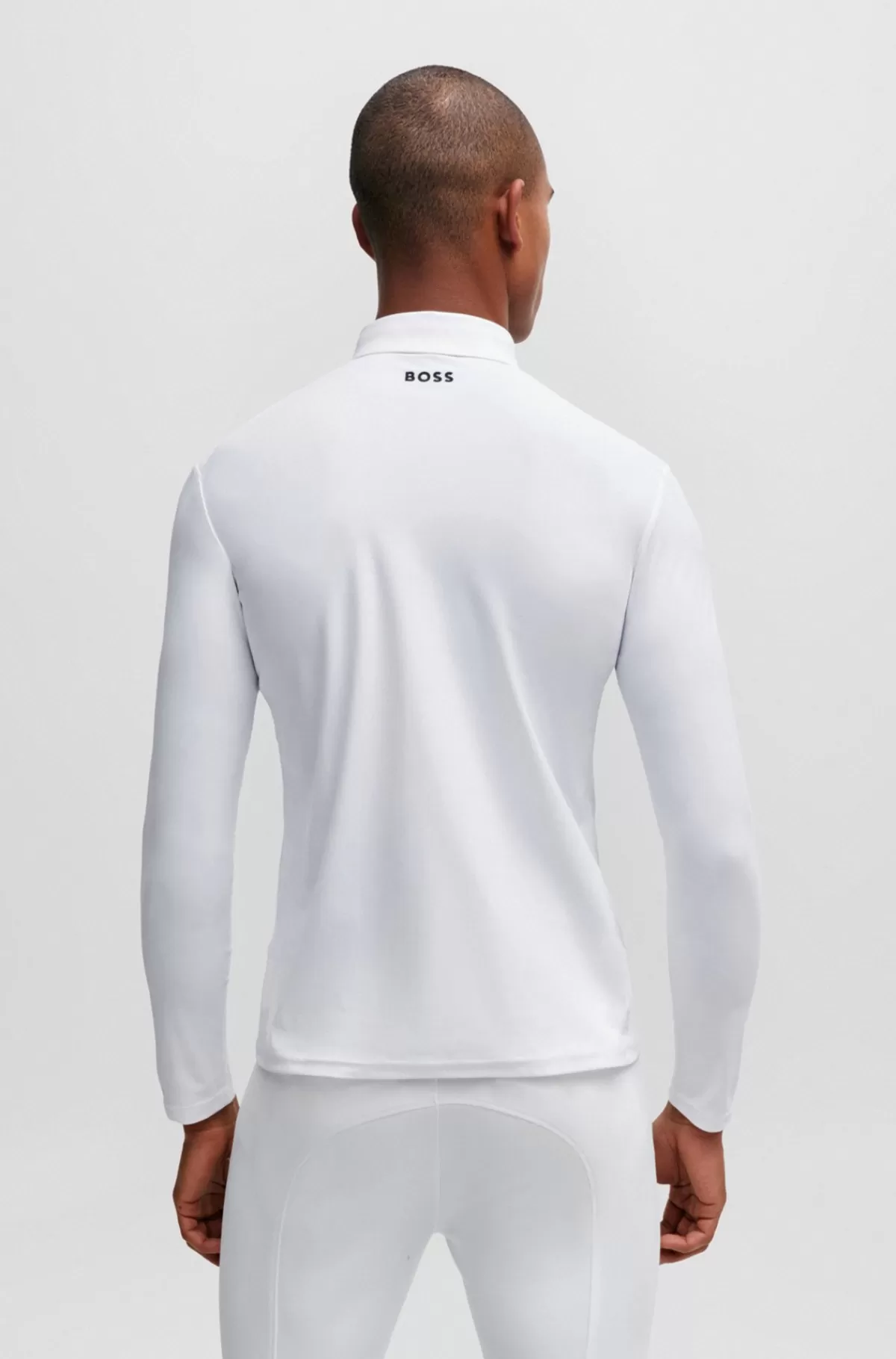 HUGO BOSS Showskjorte Til Hestesport I Med Signaturstribede Detaljer Hvid Cheap