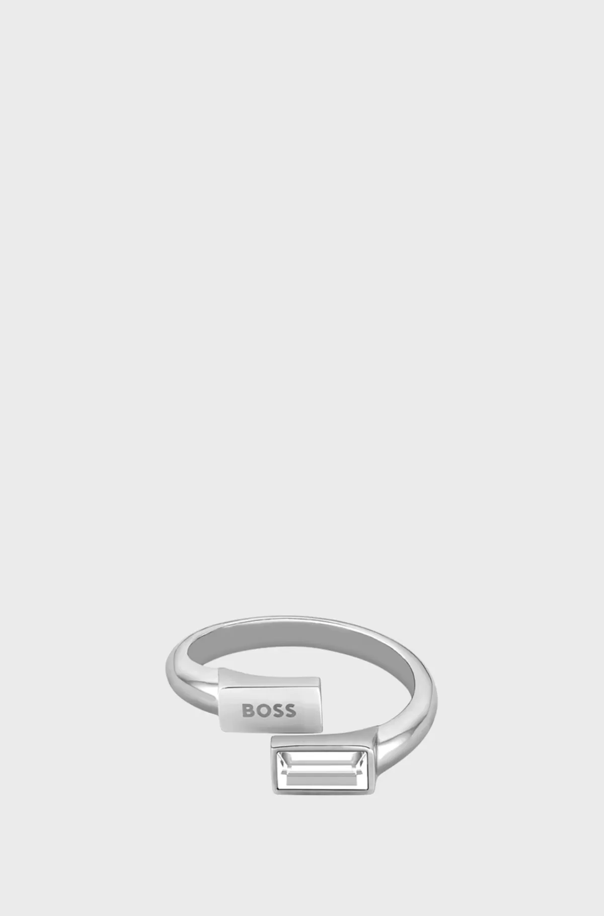 HUGO BOSS farvet Ring Med Baguettekrystal Sølv Best Sale