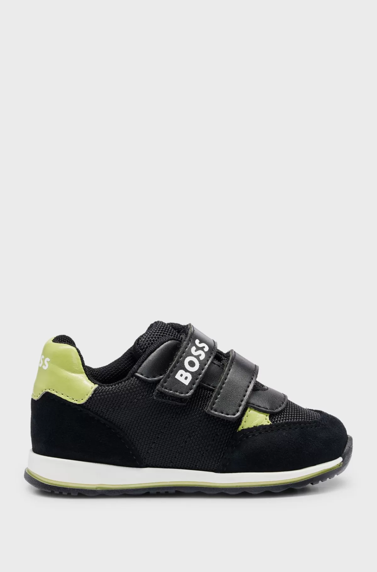 HUGO BOSS Sneakers Med Burrebåndslukning Og Logo Til Børn Sort Sale