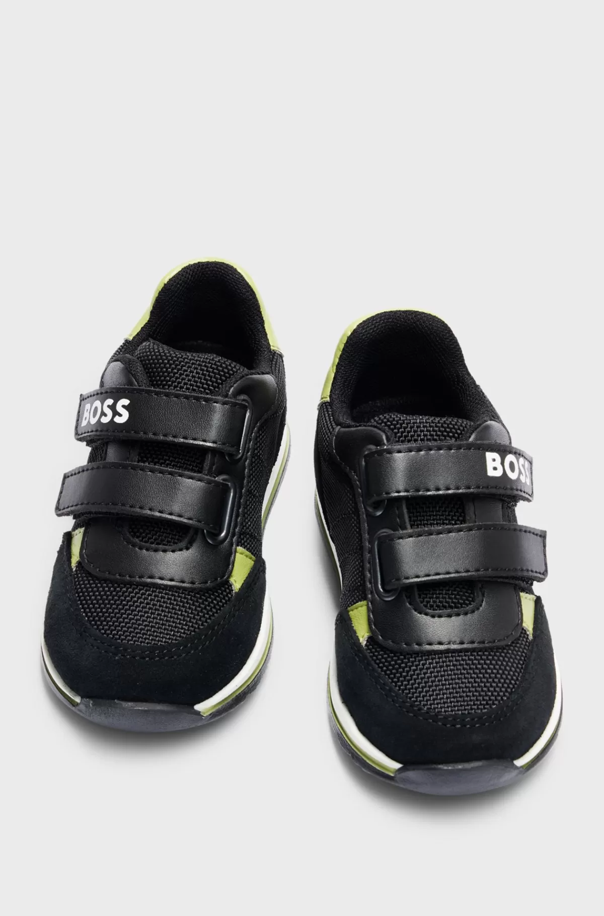 HUGO BOSS Sneakers Med Burrebåndslukning Og Logo Til Børn Sort Sale