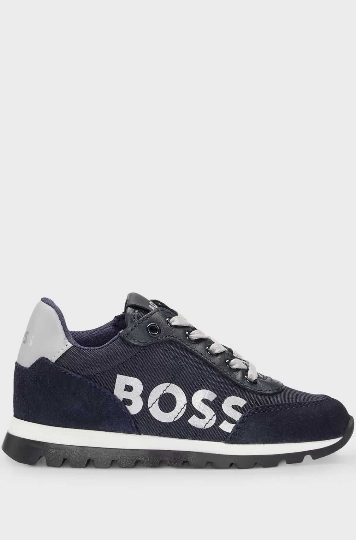 HUGO BOSS Sneakers Med Snører Og Logo Til Børn Mørkeblå Best Sale