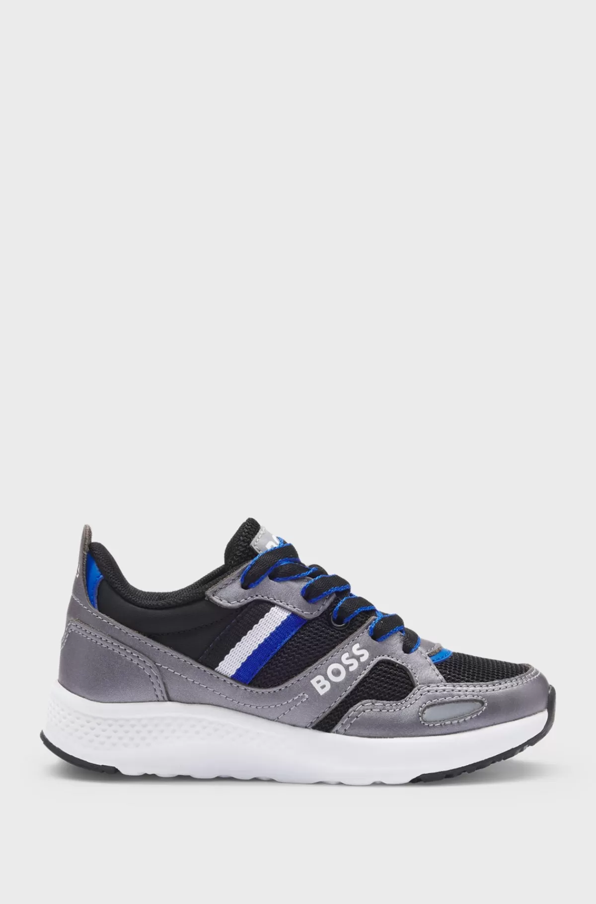 HUGO BOSS Sneakers Til Børn I Læder Og Mesh Med Logo Sort Fashion