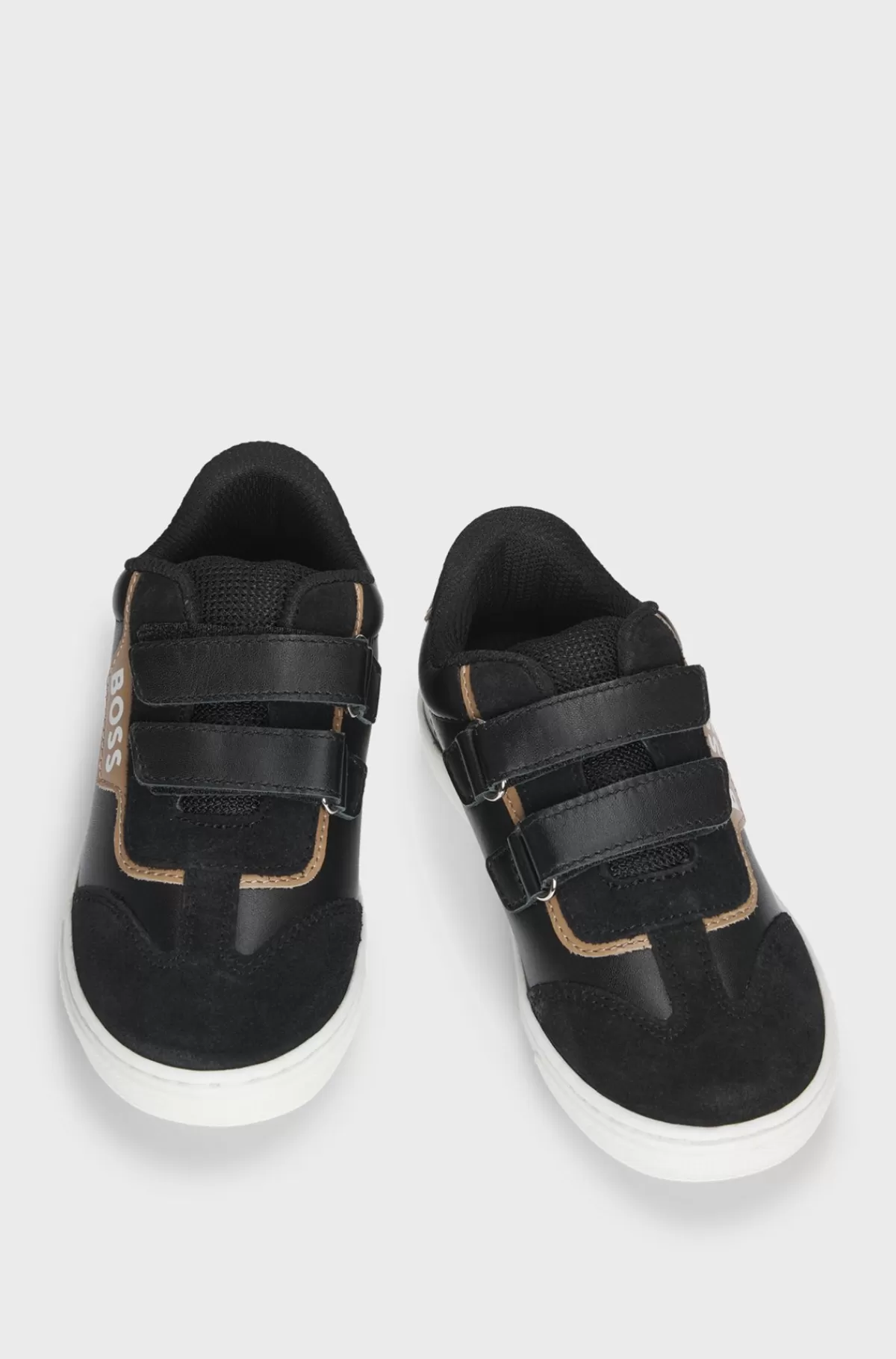 HUGO BOSS Sneakers Til Børn I Mesh Og Læder Sort Store
