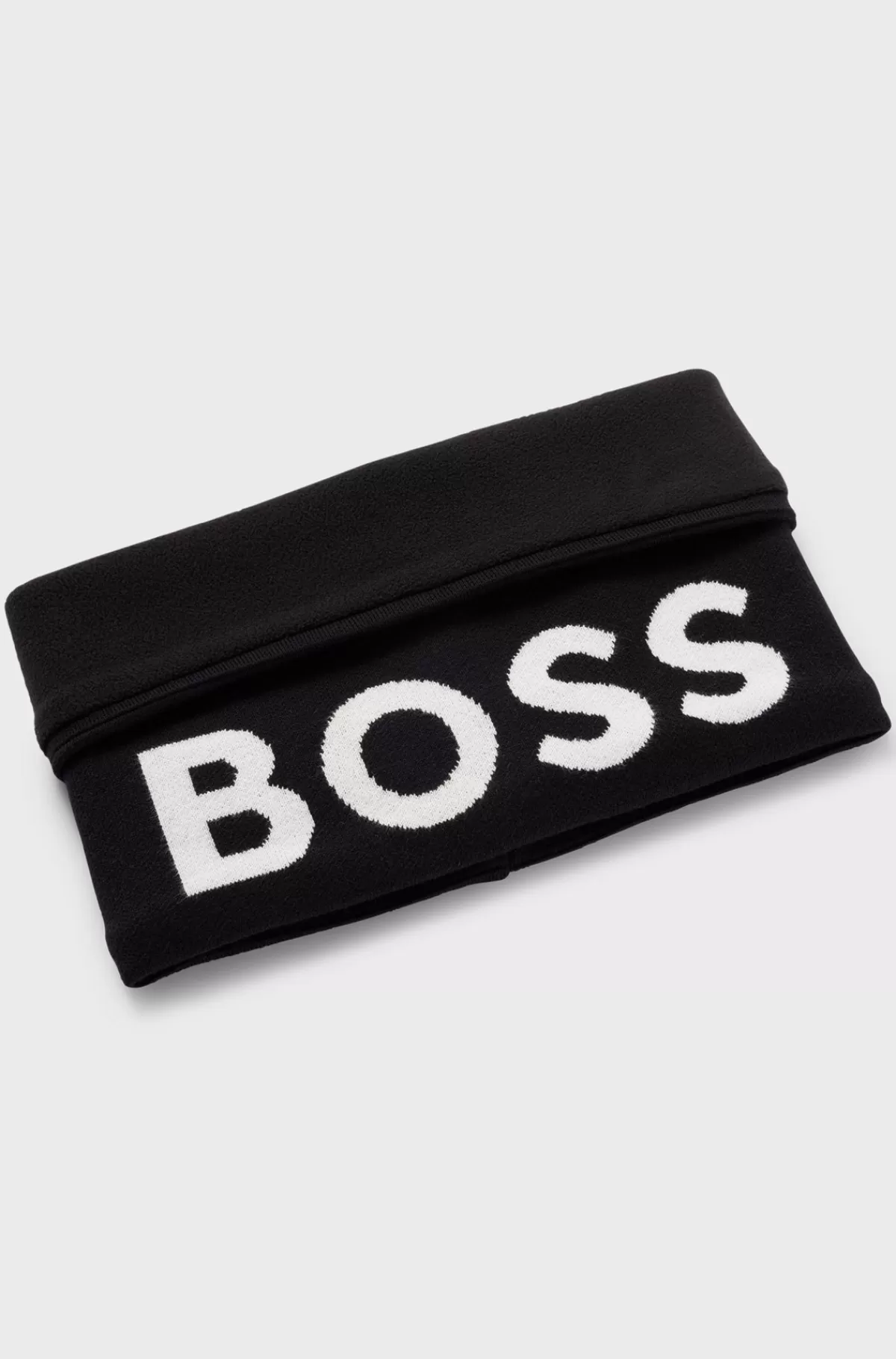 HUGO BOSS Snood Til Børn I Strikket Bomuld Med Kontrastlogo Sort Discount