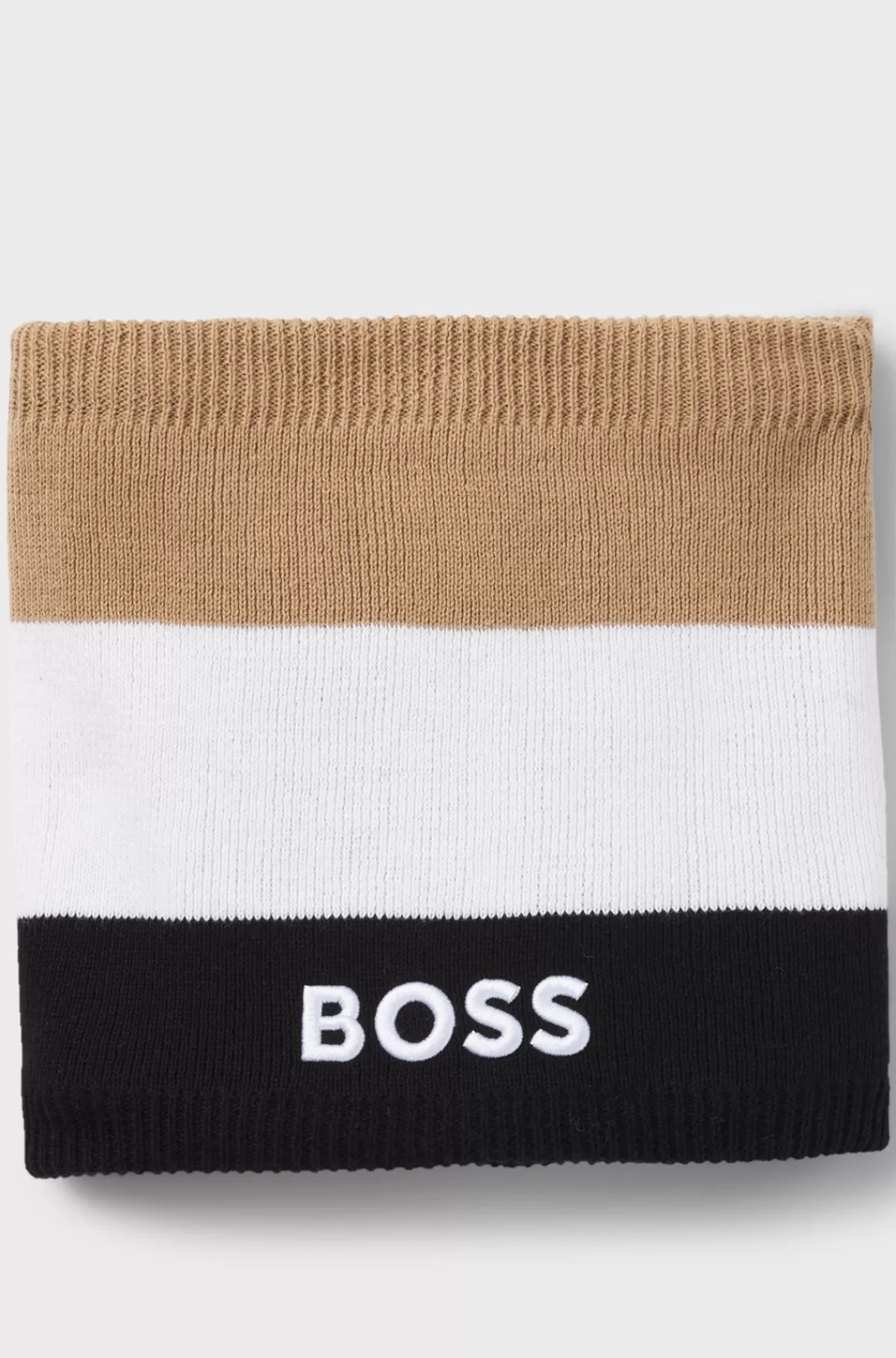 HUGO BOSS Snood Til Børn Med Signaturstriber Og Broderet Logo Mønstret Store