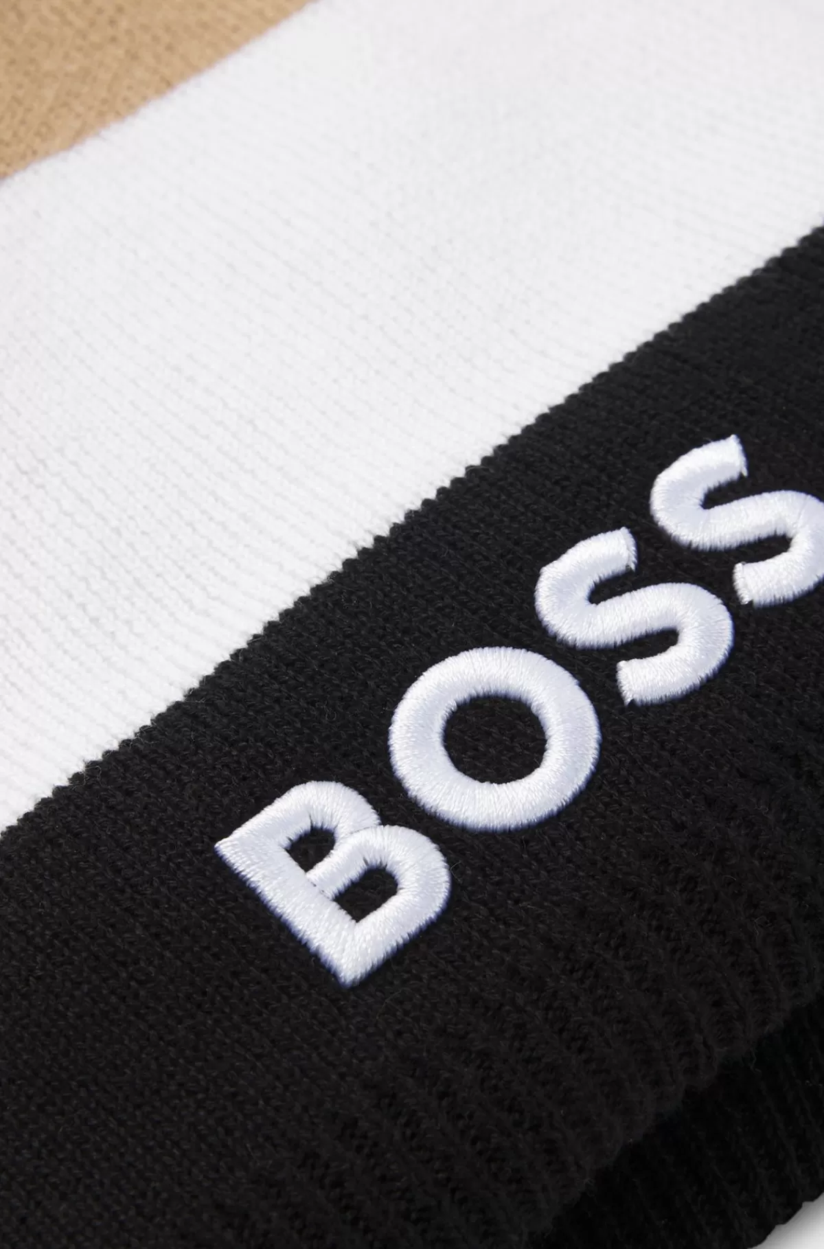 HUGO BOSS Snood Til Børn Med Signaturstriber Og Broderet Logo Mønstret Store