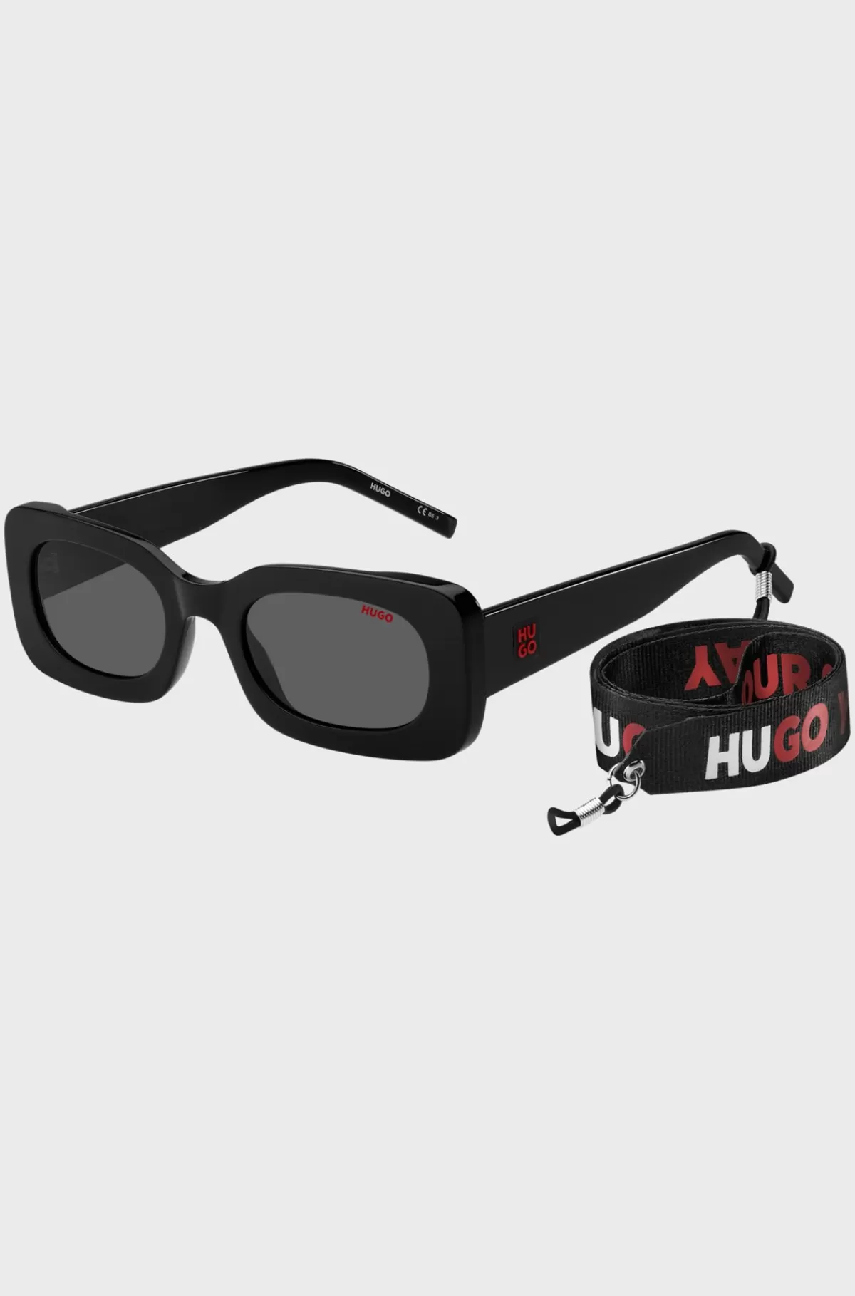 HUGO BOSS Solbriller I Acetat Med Aftagelig Slogan-strop Sort Cheap