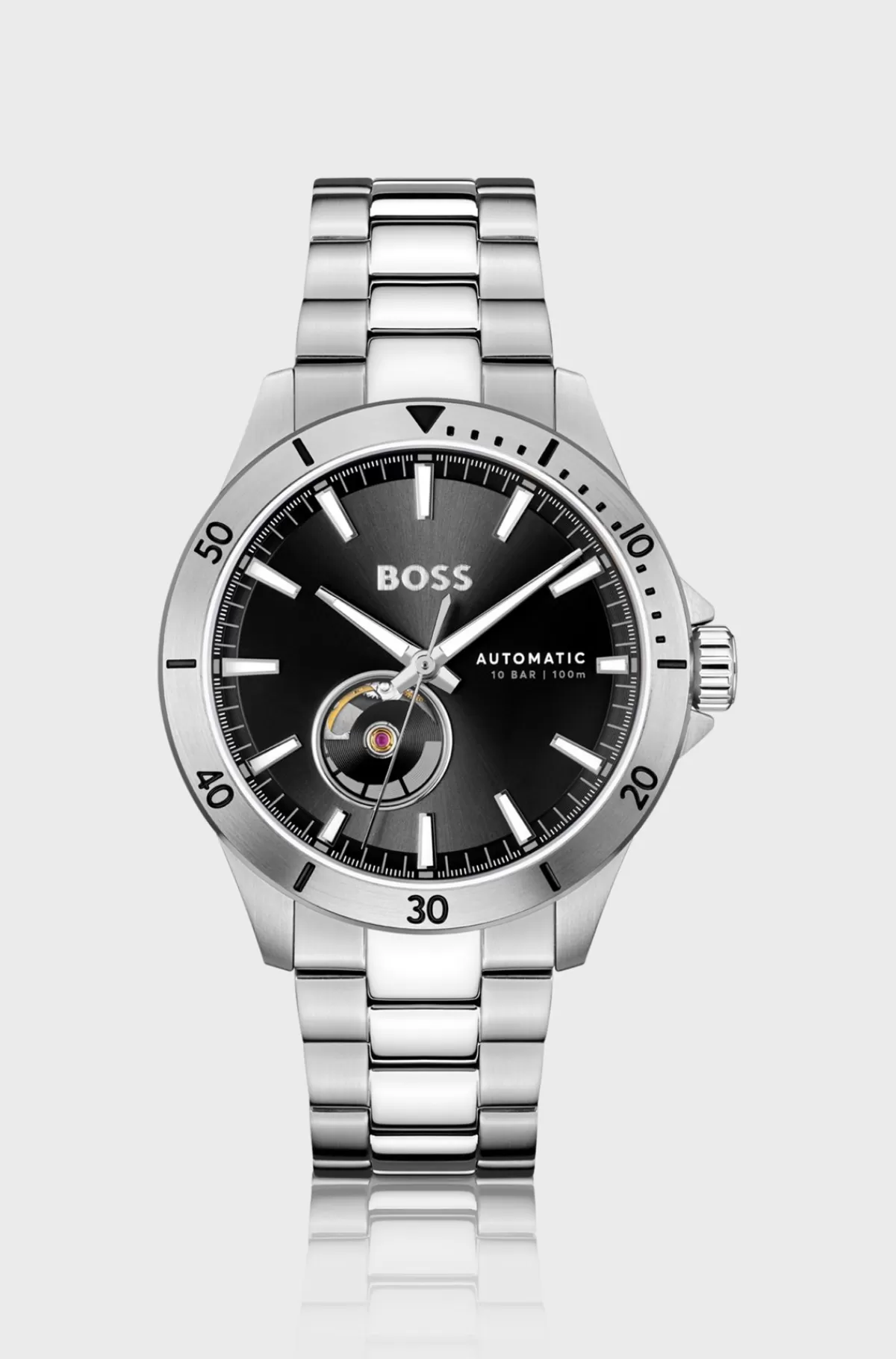 HUGO BOSS Stainless-steel Watch With Japanese Automatic Movement Sølv Best