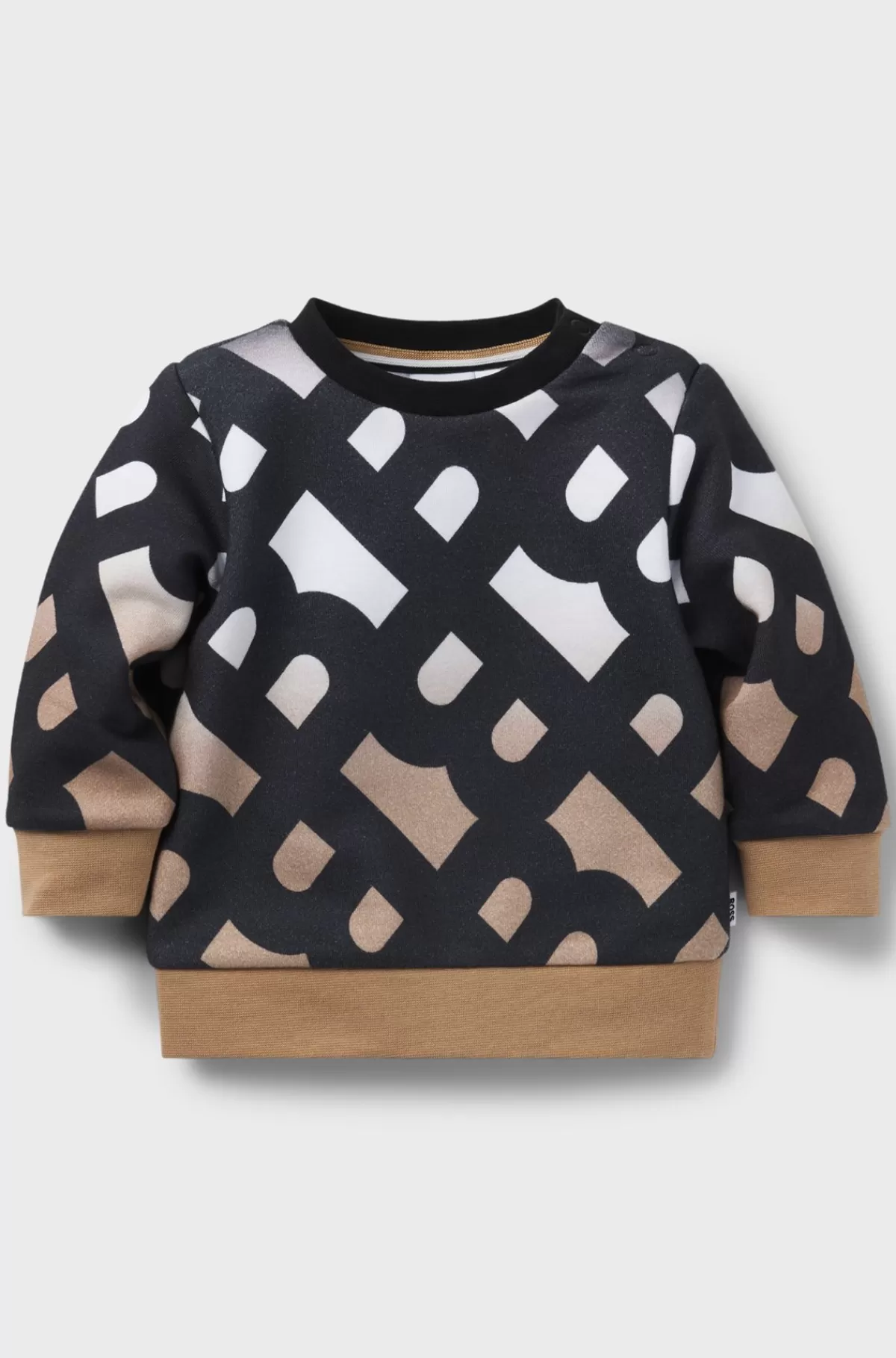 HUGO BOSS Sweatshirt Til Børn I Bomuldsblanding Med Degradémonogrammer Mønstret New