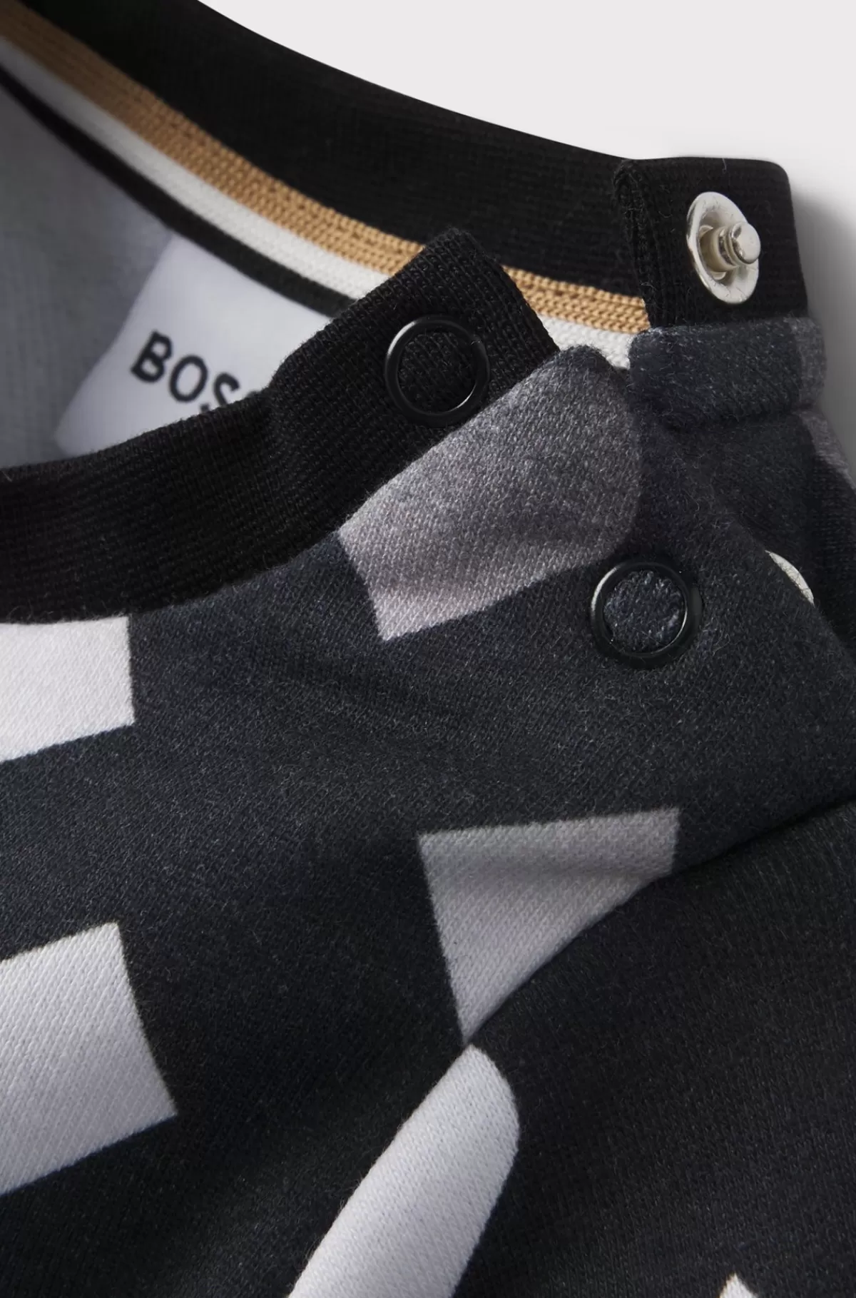 HUGO BOSS Sweatshirt Til Børn I Bomuldsblanding Med Degradémonogrammer Mønstret New