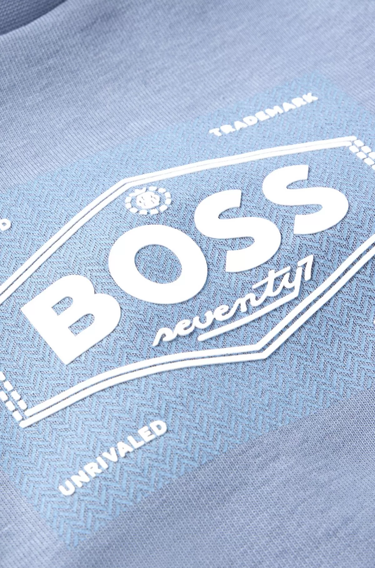 HUGO BOSS Sweatshirt Til Børn I Fleece Af Bomuldsblanding Med Logografik Blå Sale