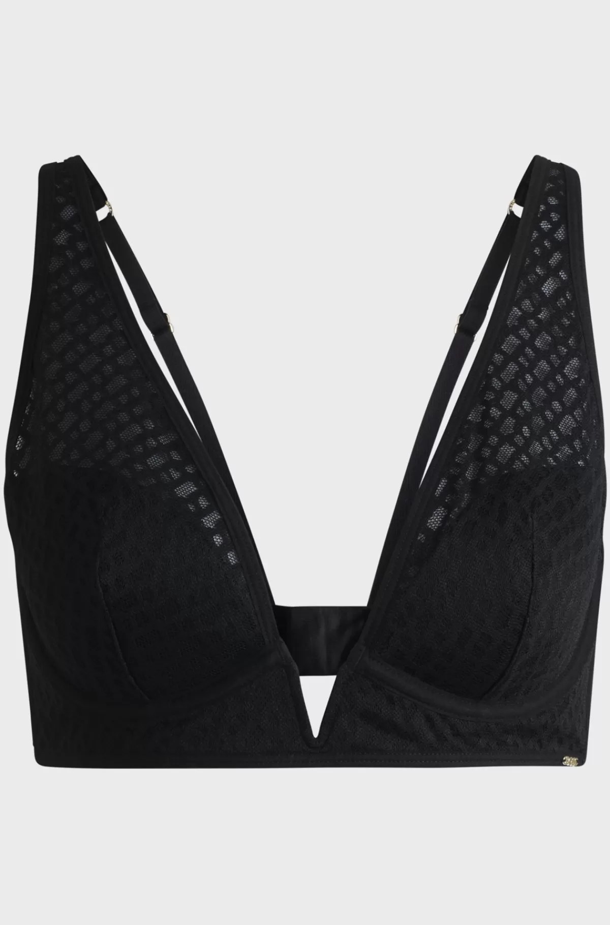 HUGO BOSS Trekant-BH Med Brandet Metaldetalje Sort Sale