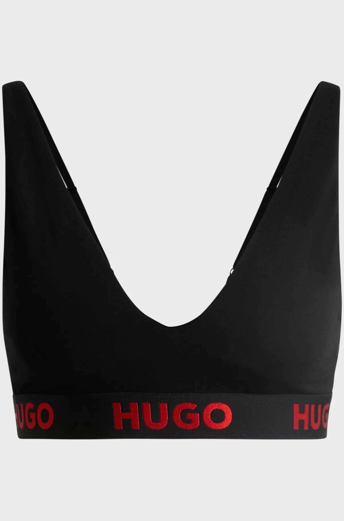 HUGO BOSS Trekants-bh I Bomuld Med Stræk Og Logoer Sort Best