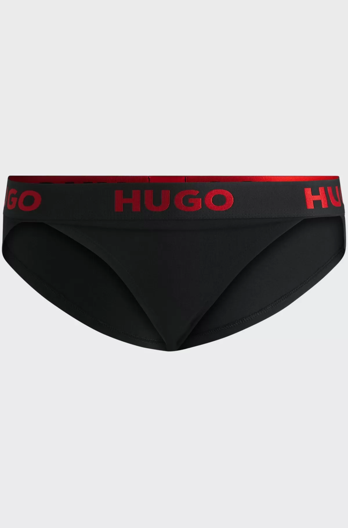 HUGO BOSS Trusser I Bomuld Med Stræk Og Logolinning Sort Sale