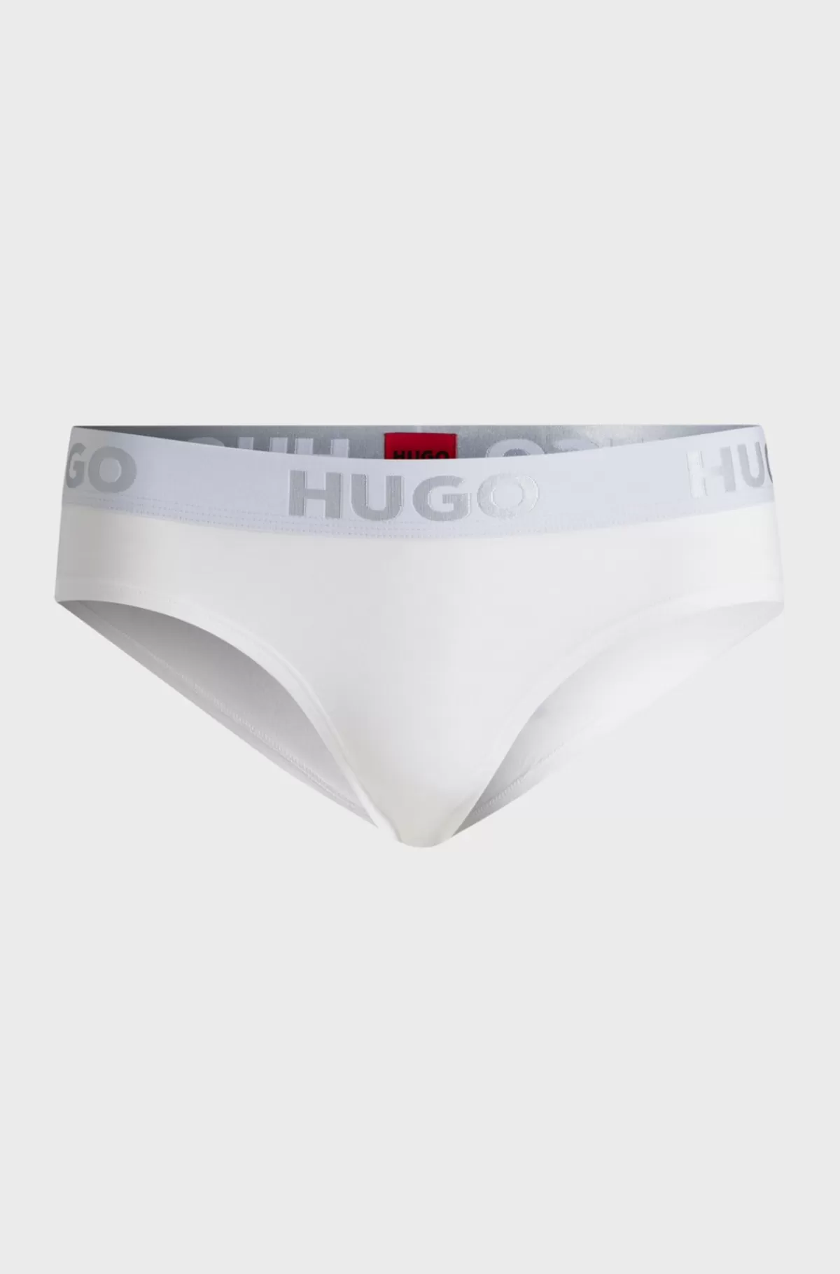 HUGO BOSS Trusser I Bomuld Med Stræk Og Logolinning Hvid Cheap