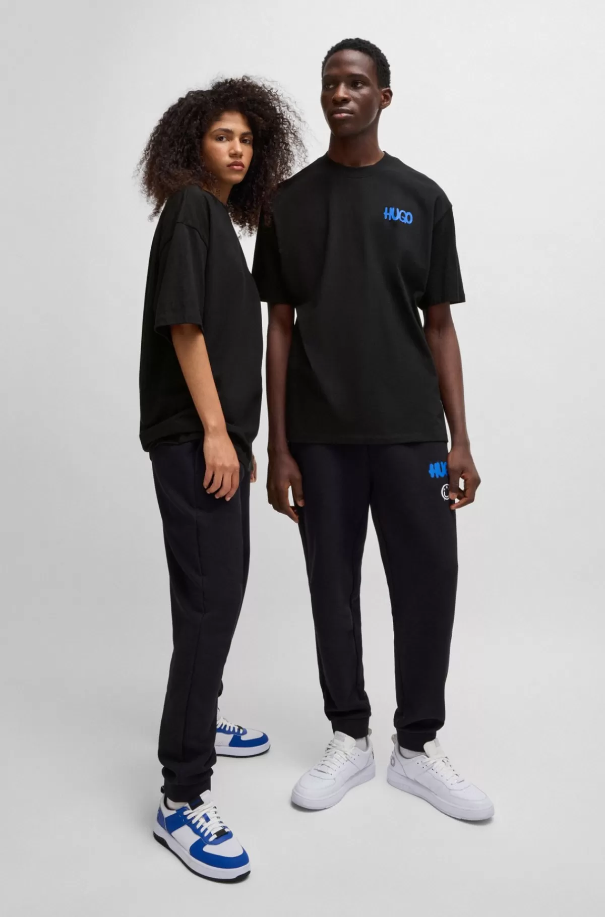 HUGO BOSS T-shirt I Bomuldsjersey Med Logo Sort Clearance