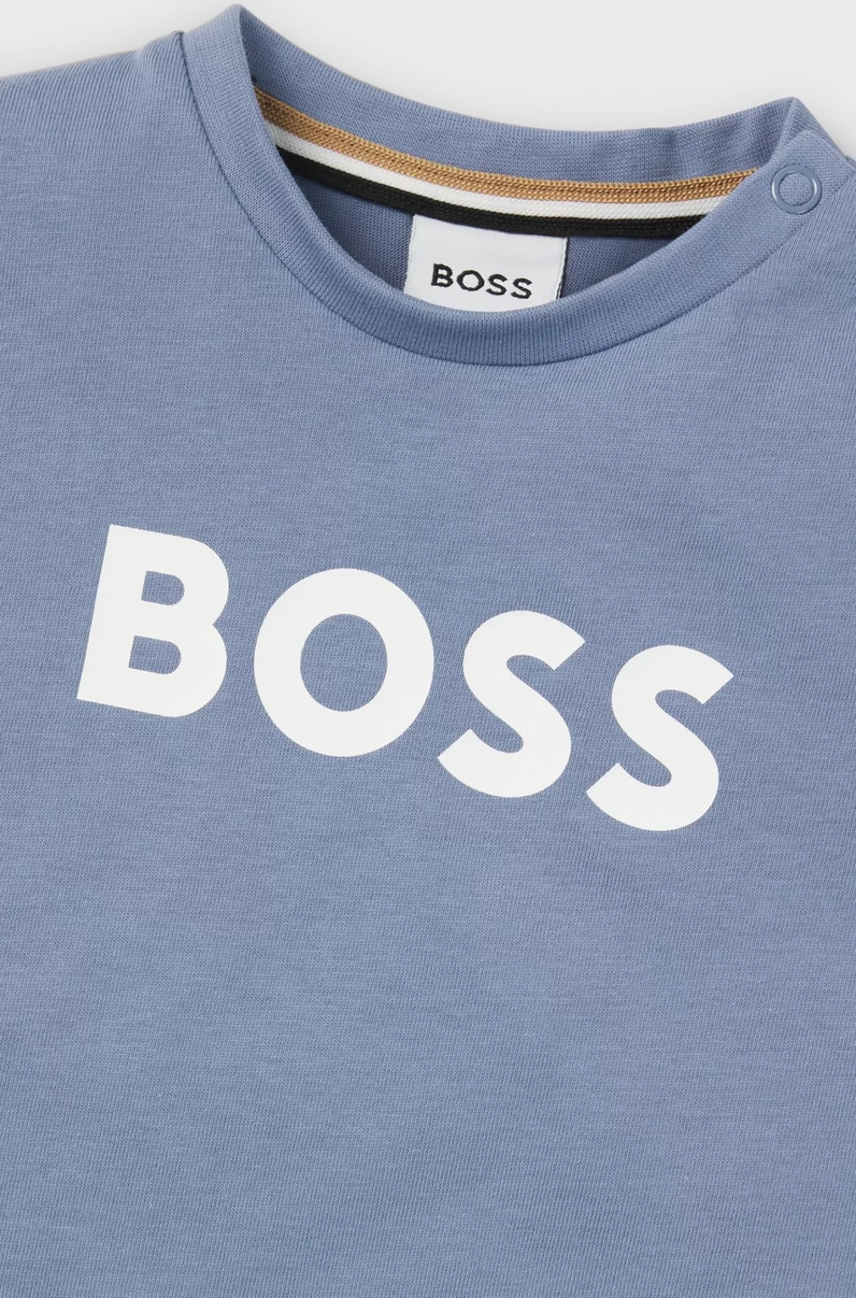 HUGO BOSS T-shirt Til Børn Af Bomuld Med Logoprint Blå Cheap