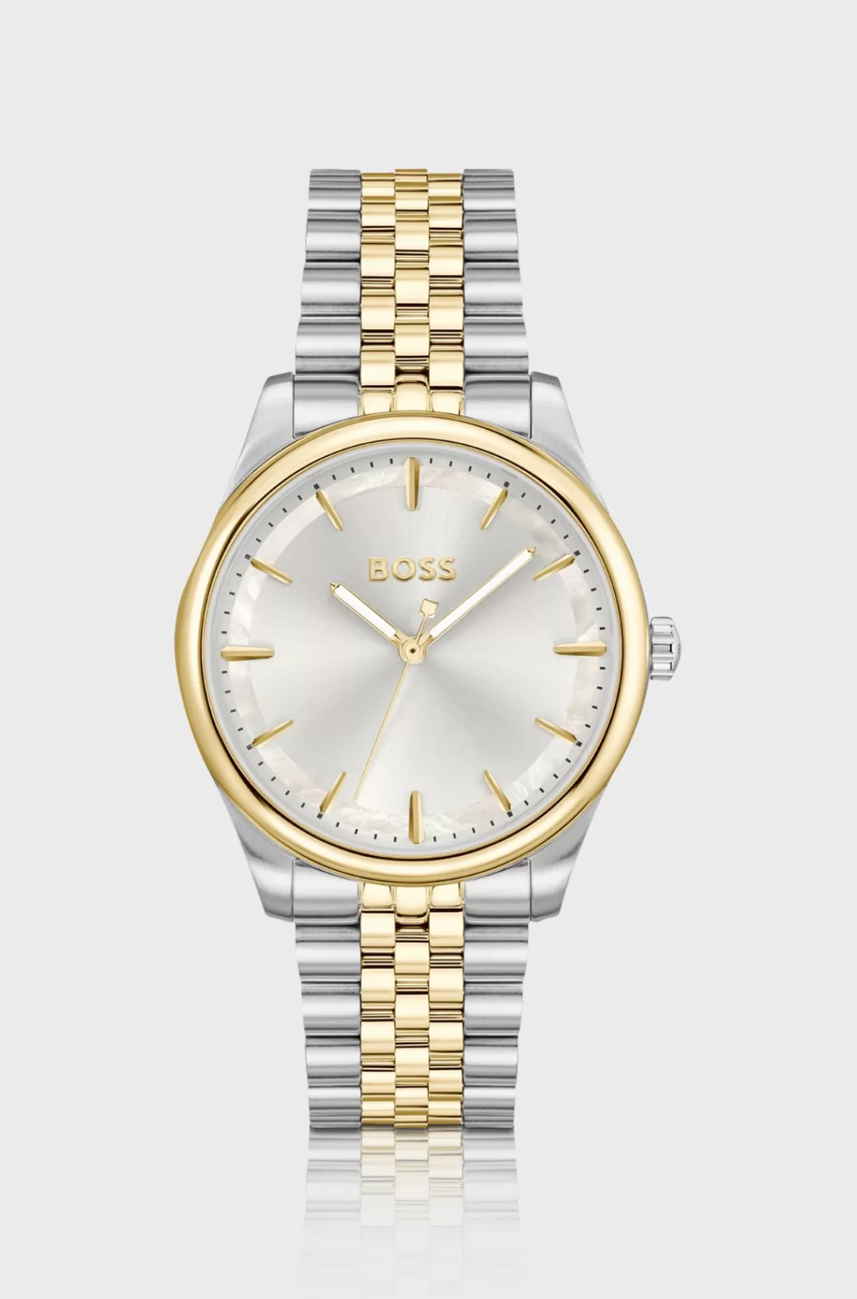 HUGO BOSS Two-tone Watch With Mother-of-pearl Inlay Sølv Cheap