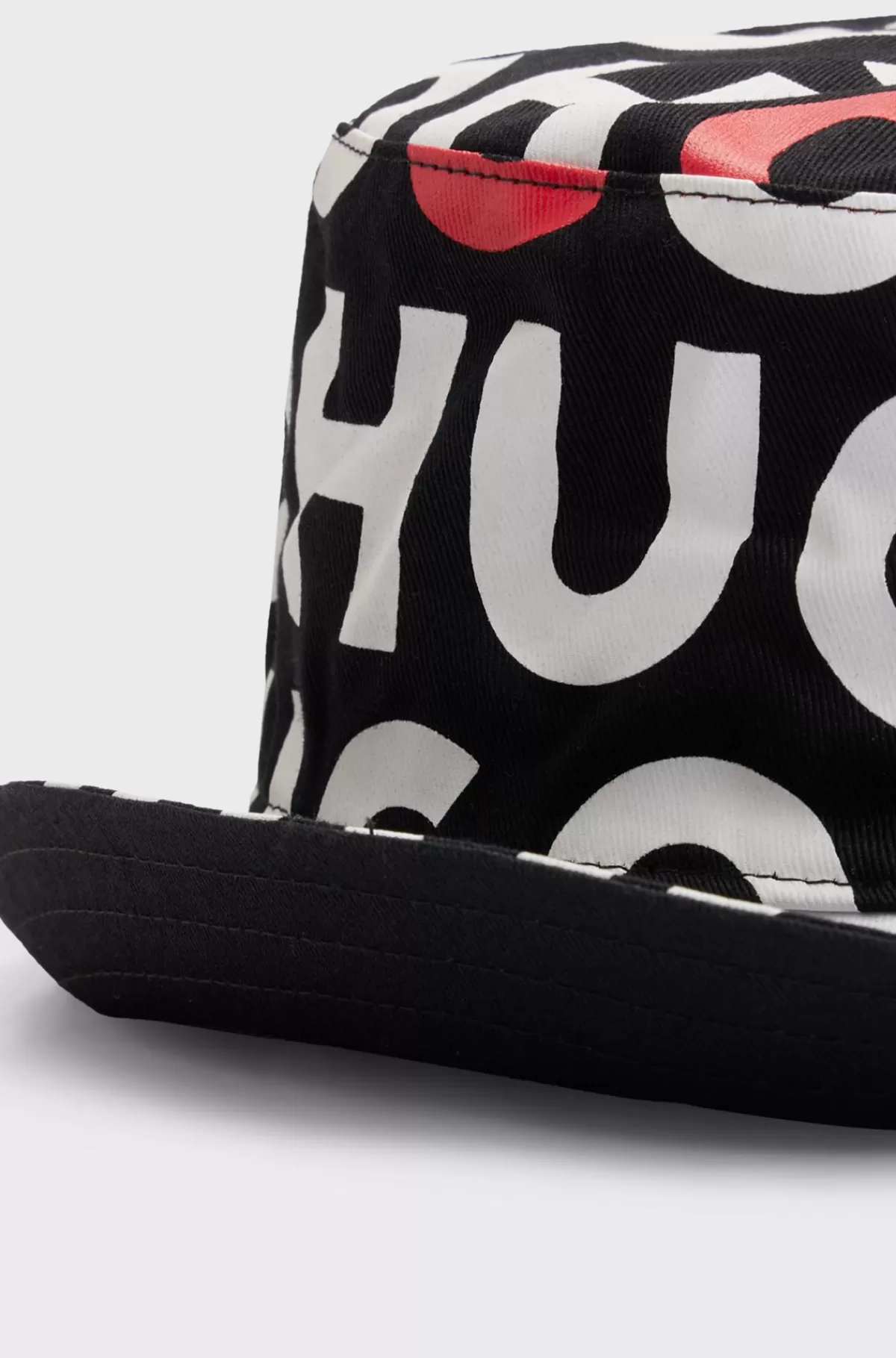 HUGO BOSS Vendbar Bøllehat Til Børn I Bomuldskanvas Med Branding Sort Best