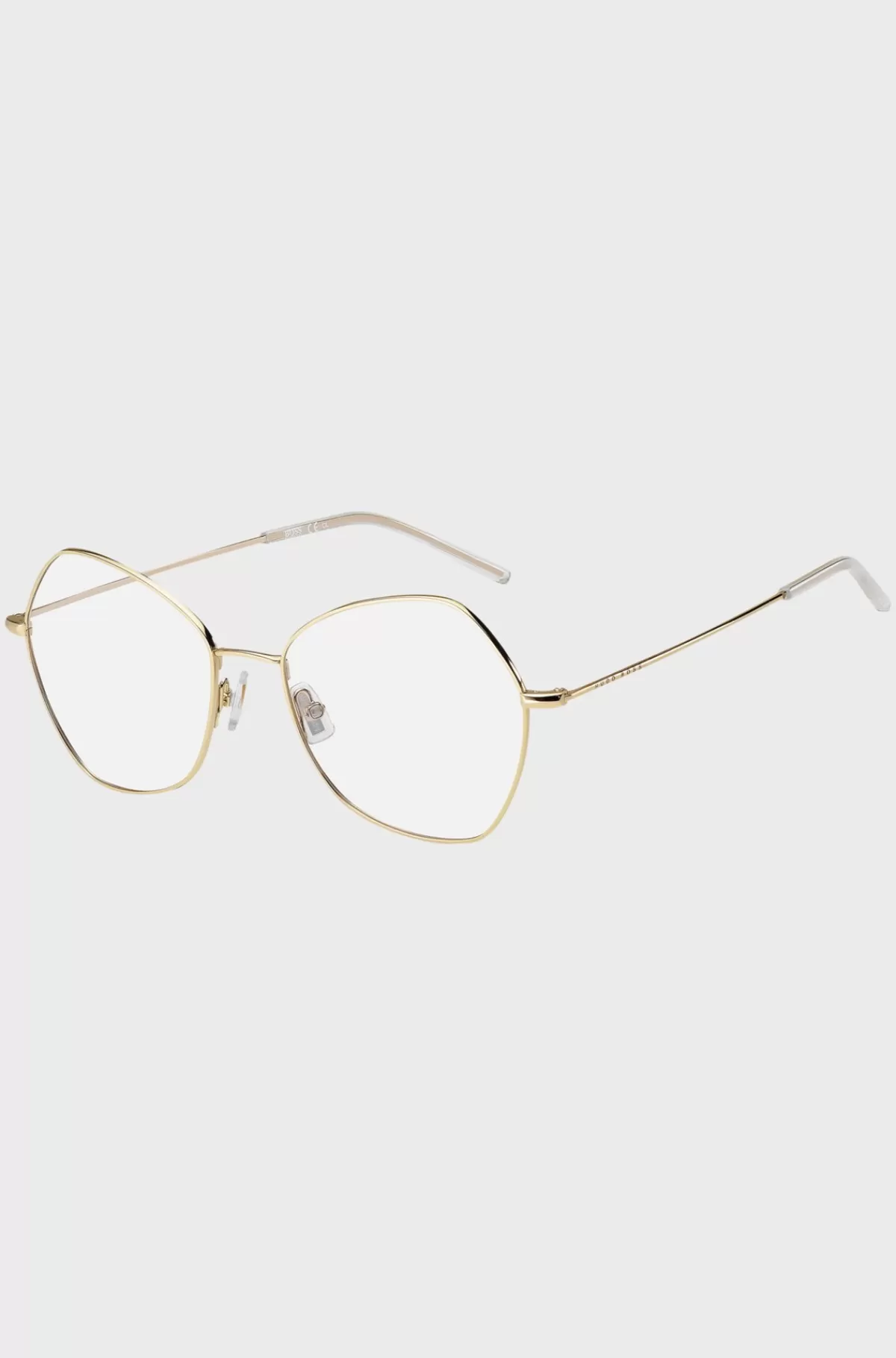 HUGO BOSS Vinklede Briller Med Styrke I Titanium Med farvet Effekt Guld Fashion